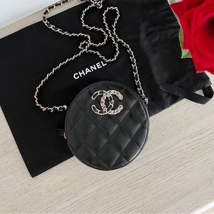 Chanel 19 Lambskin Round Crossbody Bag
